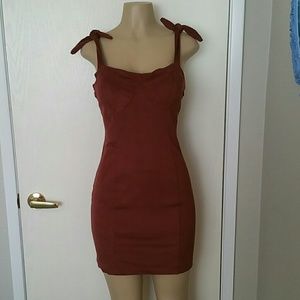NWT Free People terracotta mini dress